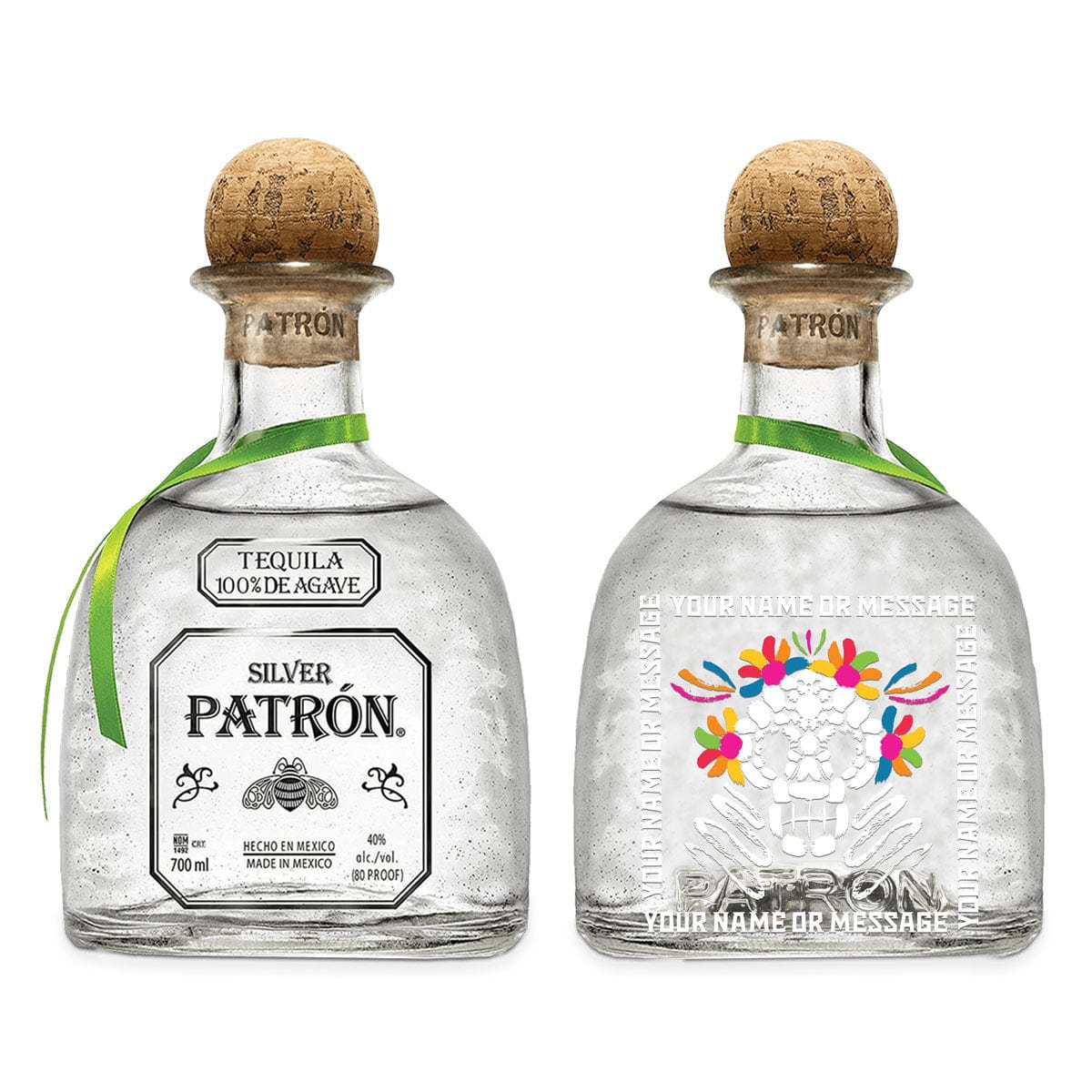 Signature - Tequila Personalised Patrón Silver Tequila - Día De Muertos Patrón