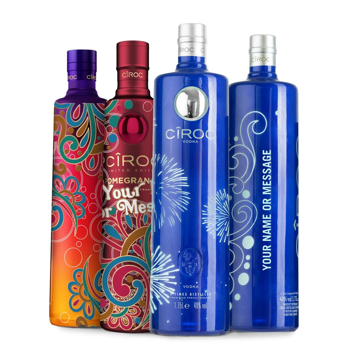 Signature - Vodka Diwali Collection - CÎROC Pomegranate, Passion and Magnum Light Up Vodka CIROC