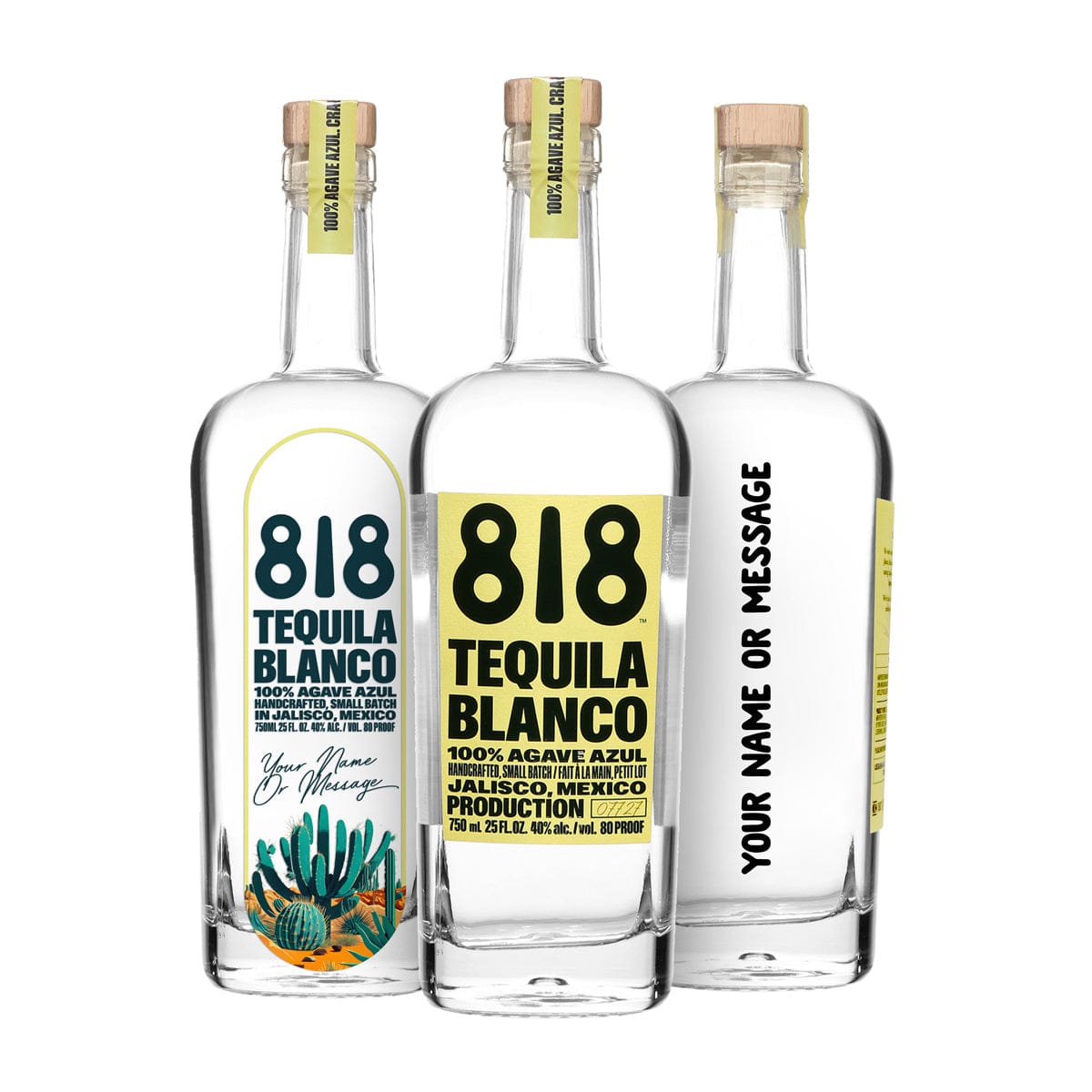 Personalised 818 Tequila Blanco Customised Bottles at INKD