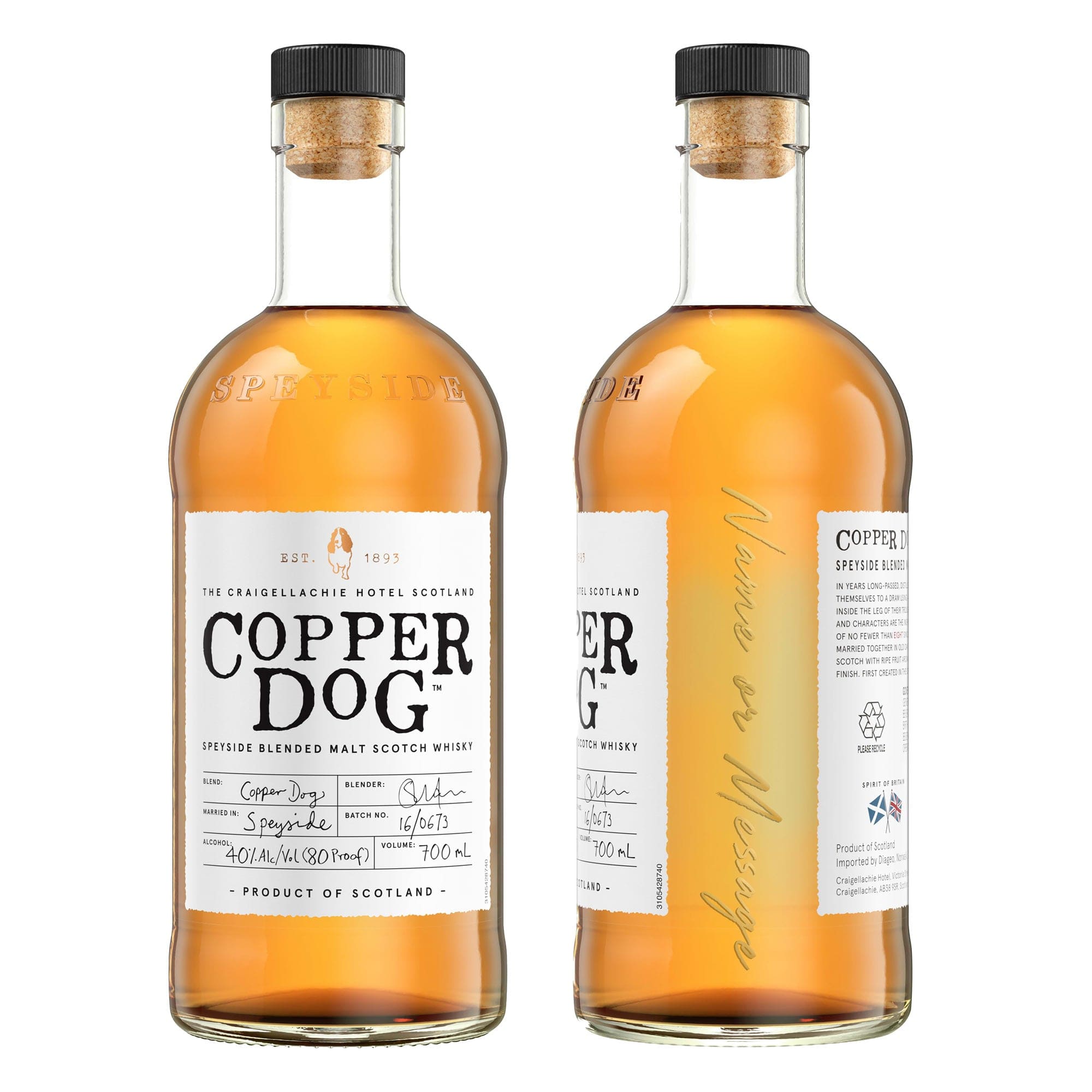 Signature - Whisky PERSONALISED COPPER DOG BOTTLE COPPER DOG