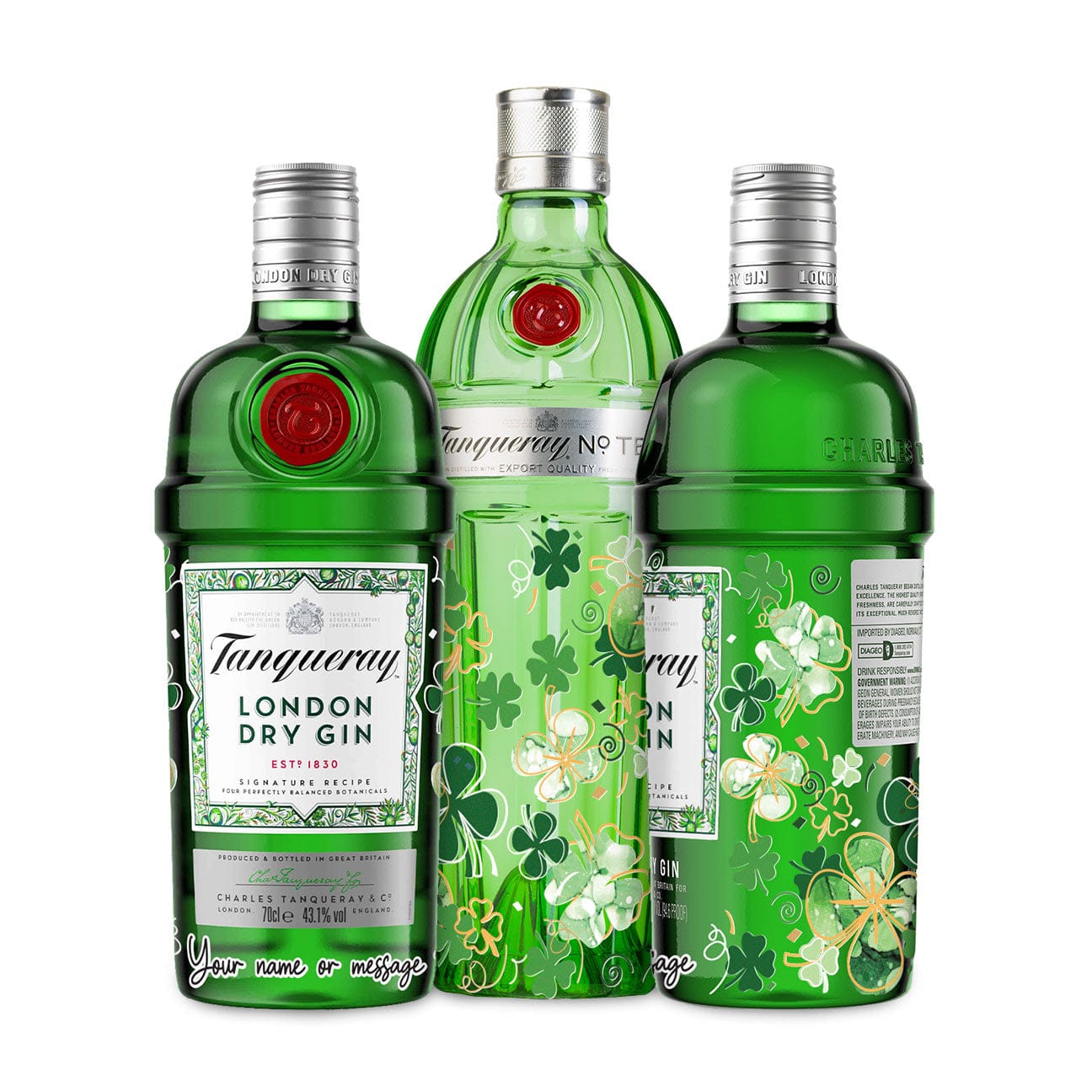 gin Personalised - Collection Day Patricks St. - bottles INKD - Tanqueray