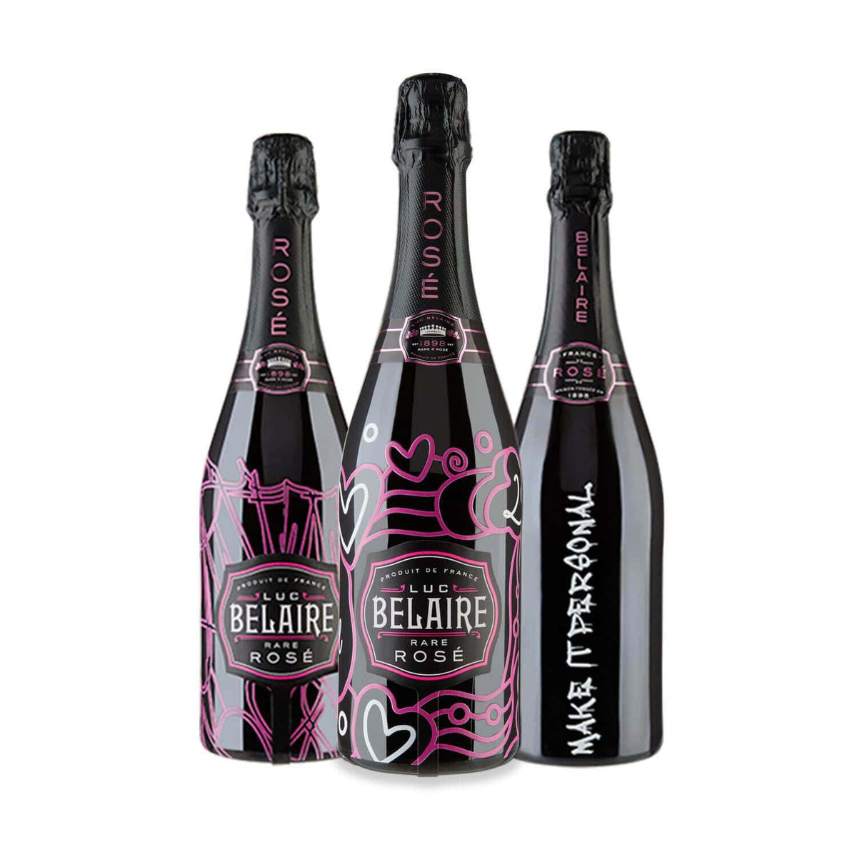 Rose Personalized Champagne Label, Belaire Champagne, Birthday
