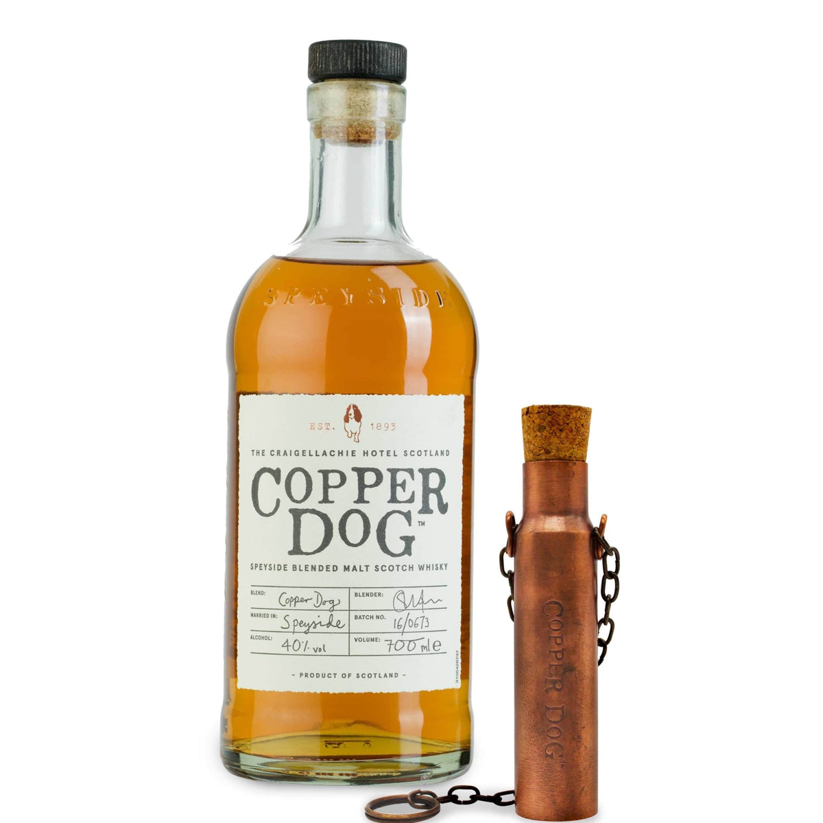 Personalised Copper Dog Scotch bottle Custom whisky bottles INKD